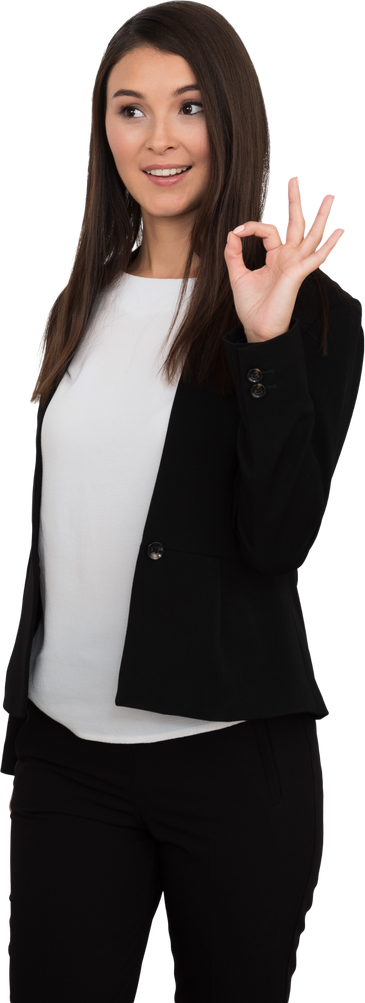 Female Making OK Sign